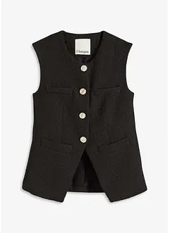 ärmelloser Bouclé-Blazer, bonprix