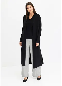 Gilet long en maille de viscose mélangée, bonprix