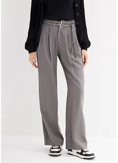 Pantalon à pinces en viscose fluide, bonprix