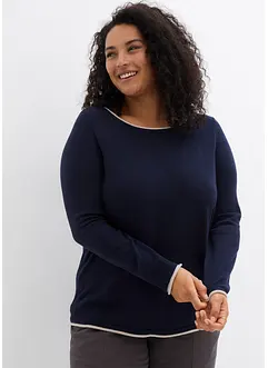 Feinstrickpullover aus Baumwollmix, bonprix