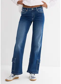 Jean cargo taille mi-haute, bonprix