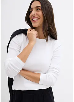Rippshirt mit reiner Bio-Baumwolle, (2er Pack), bonprix