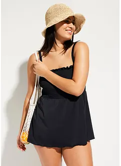 Gesmokter Bandeau-Tankini (2-tlg.Set), bonprix
