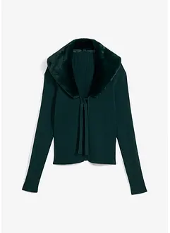 Strickjacke mit Webpelz, bonprix