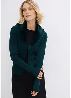 Strickjacke mit Webpelz, bonprix