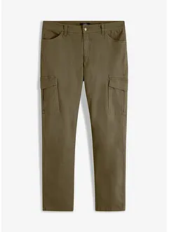 Pantalon slim extensible, jambes droites, avec poches cargo, bonprix