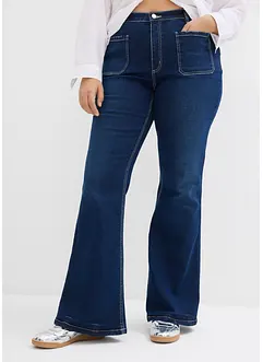 Jean bootcut taille haute, extensible, bonprix