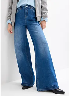 Jean large taille haute élastiquée, bonprix