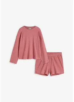 Oversized Loungewear Shorty Hausanzug aus Waffeljersey, bonprix
