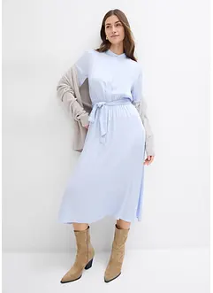 Hemdblusenkleid aus feinem Satin, bonprix