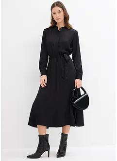 Hemdblusenkleid aus feinem Satin, bonprix