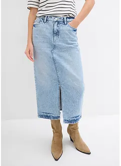 Jupe midi en jean, bonprix