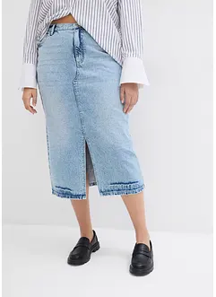 Jupe midi en jean, bonprix