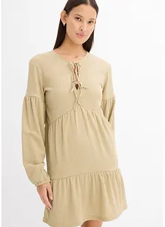 Shirtkleid aus strukturiertem Crêpe, bonprix