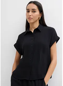 Oversized Bluse aus strukturiertem Crêpe, bonprix
