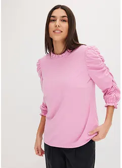 T-shirt à manches 3/4 et fronces, bonprix