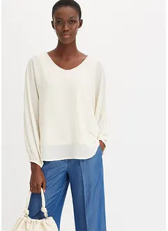 Tunique en crêpe avec strass, bonprix