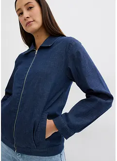 Jeansjacke im Blousonstil, mit Reißverschluss, bonprix
