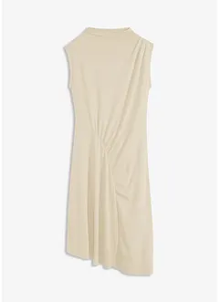 Midikleid mit Drappierung und asymmetrischen Saum, bonprix