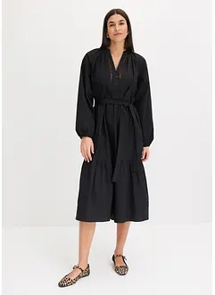 Midikleid mit Crochet-Einsätzen, bonprix