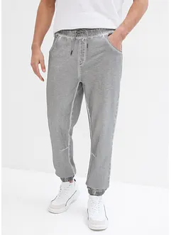 Pantalon en molleton aspect délavé, bonprix