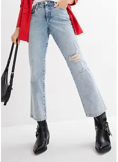 Straight-Jeans Mid Waist Bequembund, cropped, bonprix