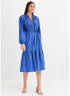 Midikleid mit Crochet-Einsätzen, bonprix