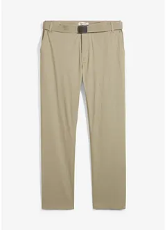 Pantalon chino extensible Regular avec ceinture, droit, bonprix
