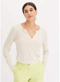 Henleyshirt aus softer Viskose, bonprix