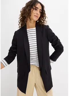 Blazer ample en mélange lin-viscose, bonprix