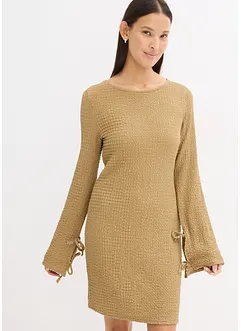 Minikleid aus strukturiertem Crêpe, bonprix