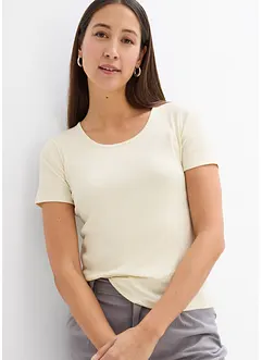 Rippshirt mit reiner Bio-Baumwolle (2er Pack), bonprix