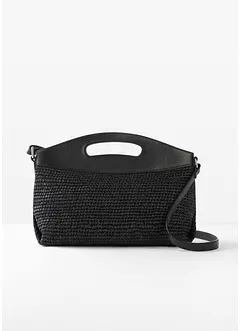 Sac à bandoulière en paille avec poignée en cuir, bonprix