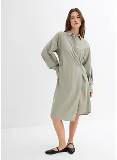 Asymmetrisches Hemdblusenkleid aus Viskose-Mix, bonprix