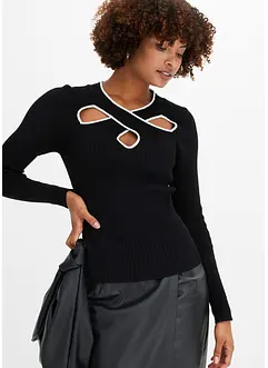 Kurzer Feinstrickpullover, bonprix