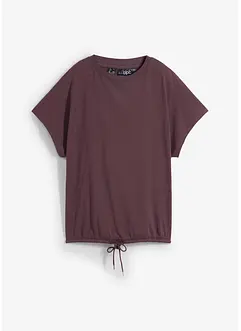 Shirt mit Bindedetail am Saum aus Baumwolle-Viskose-Mix, bonprix