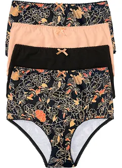 Lot de 4 slips taille haute, bonprix