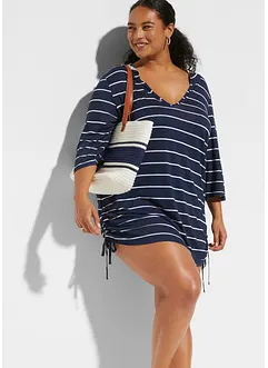T-shirt long de plage à capuche en viscose, bonprix