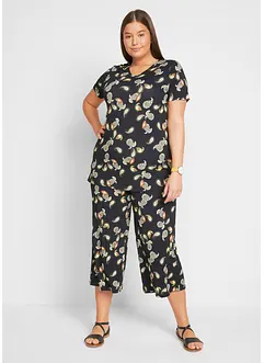 Shirt und Culotte aus fließendem Viskose-Mix, (2-tlg.Set), bonprix