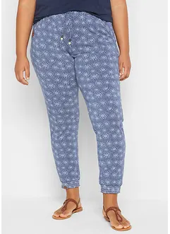Pantalon doux en jersey viscose extensible avec imprimé, bonprix