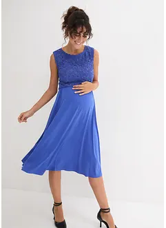 Robe de grossesse en jersey avec empiècement dentelle, bonprix