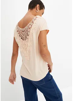 T-shirt à empiècement crochet, bonprix