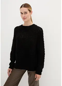 Pull en laine à manches chauve-souris, bonprix