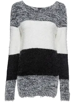 Pull duveteux à rayures, bonprix