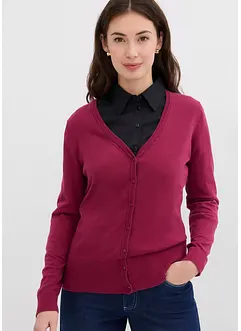 Feinstrickjacke mit Knopfleiste, bonprix
