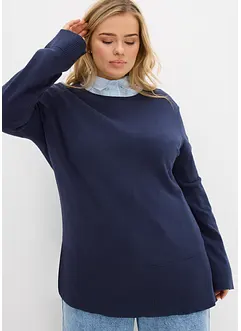 Feinstrickpullover aus Baumwoll-Mix, bonprix