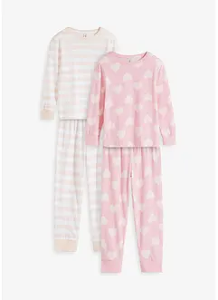 Pyjama mit Bio-Baumwolle (4-tlg. Set), bonprix