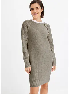 Robe en maille rehaussée de boutons décoratifs, bonprix