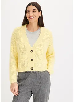 Oversize-Strickjacke mit Bändchengarn, bonprix