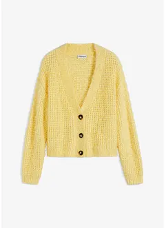 Oversize-Strickjacke mit Bändchengarn, bonprix